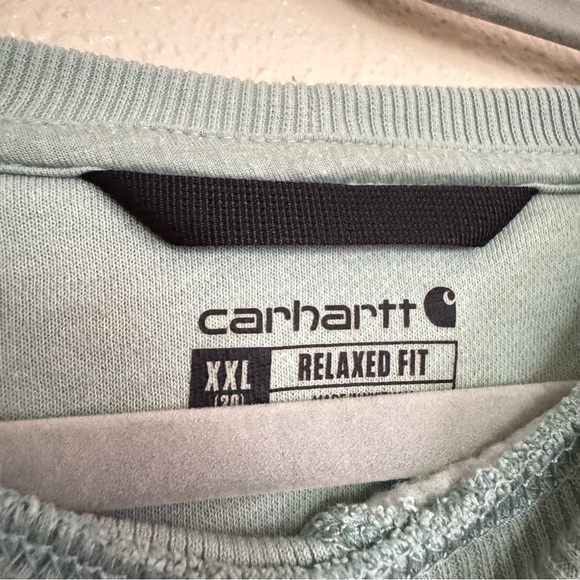 Carhartt Relaxed Fit Midweight Crewneck Block Logo Sleeve Sweatshirt - Picture 4 of 7